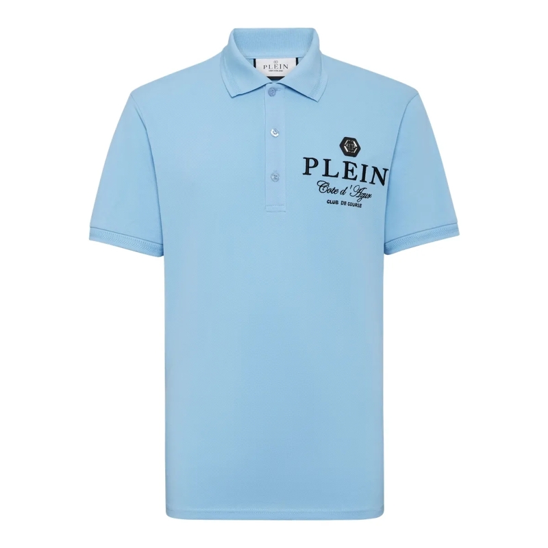 Philipp Plein Top Polohemd hell-blau