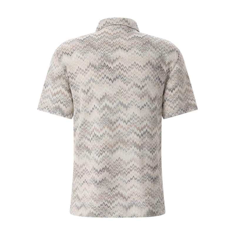 Missoni Polohemd Poloshirt mit Muster beige(Image 2)