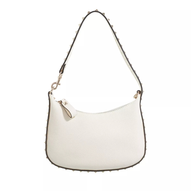 ハンドバッグ Valentino Garavani Hobo Rockstud Vit.St. Valentino Garavani Small Rockstud Hobo Bag In Grainy