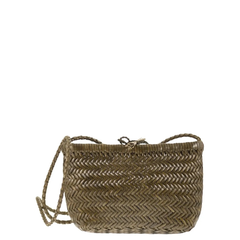 DRAGON DIFFUSION Sac à bandoulière Minsu - Mini Woven Leather Bag Brown