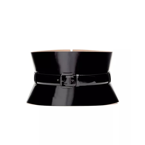 Max Mara Ceinture en cuir Leather Bustier Black