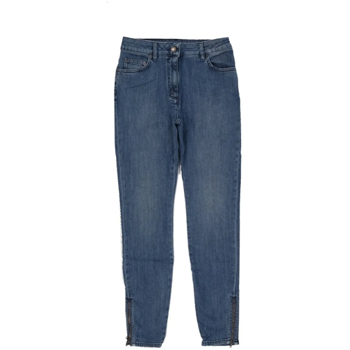 Moschino Jeans mit geradem Bein Moschino Couture Cotton Denim Jeans blau