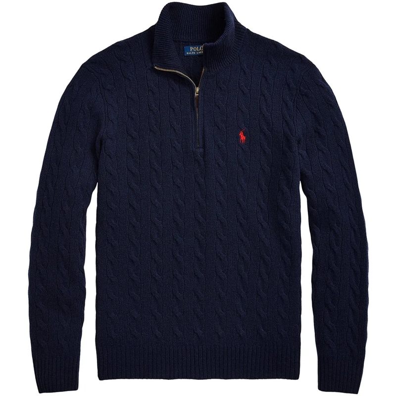 Ralph Lauren Pullover Half Zip Knit blau