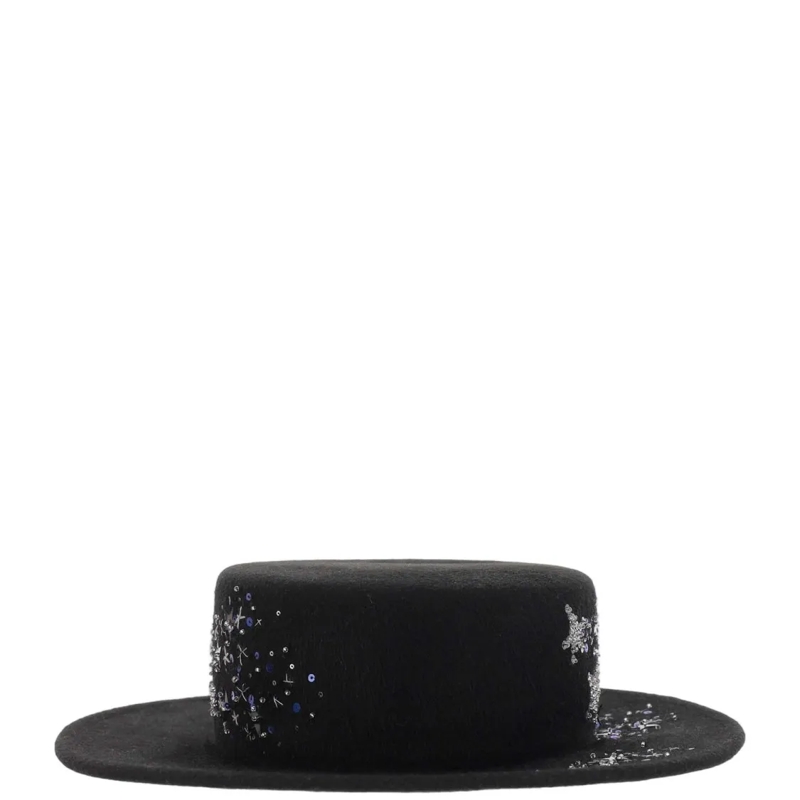 Ruslan Baginskiy Chapeau Hat With Embroideries Black