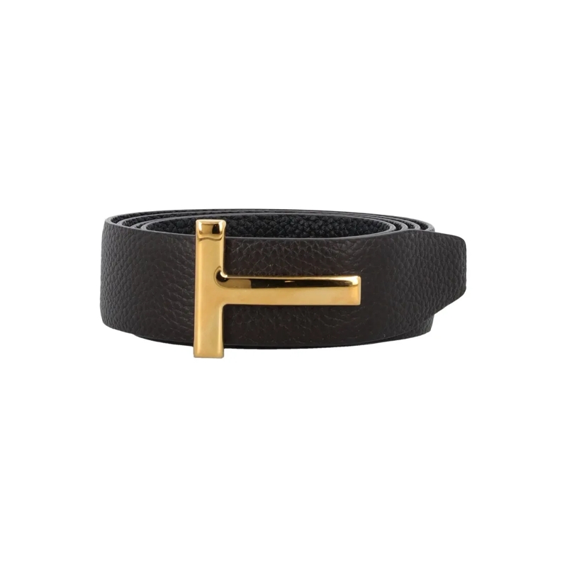 Tom Ford Gürtel Small Grain Leather Icon Belt Black