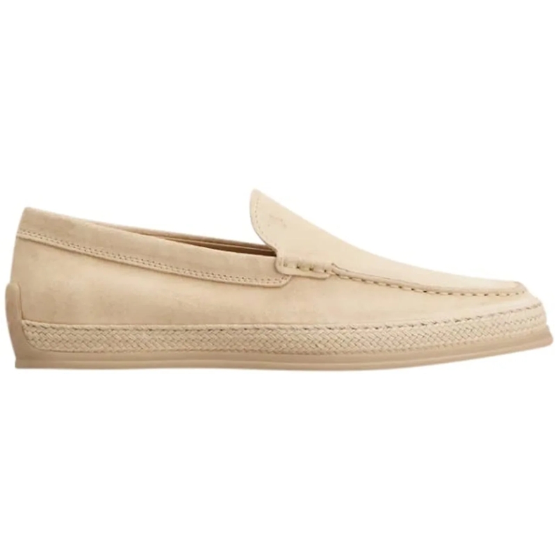 Tod's Loafer Flat Shoes Natural none