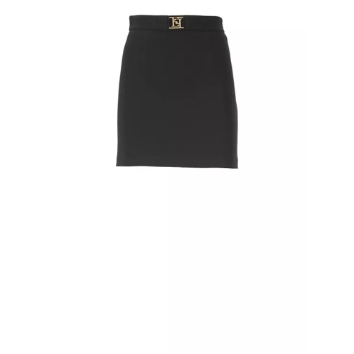 Elisabetta Franchi Logoed Skirt Black 