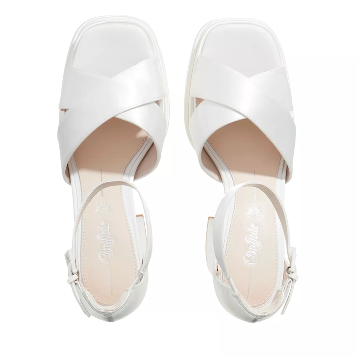 Buffalo Bonny Cross White Strappy Sandal