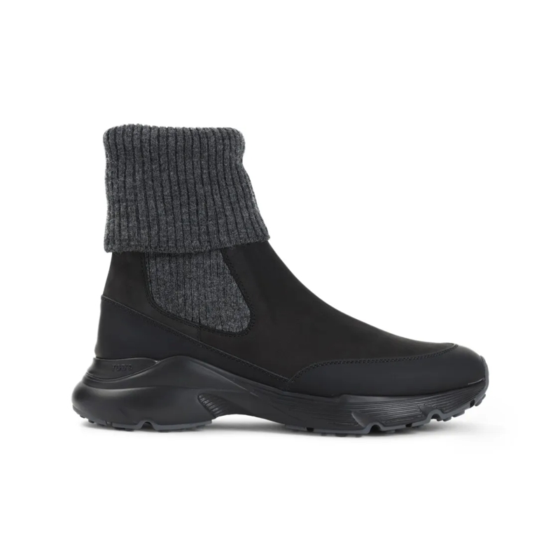 Tod's Bottes Ankle Boots With Suede Upper Black