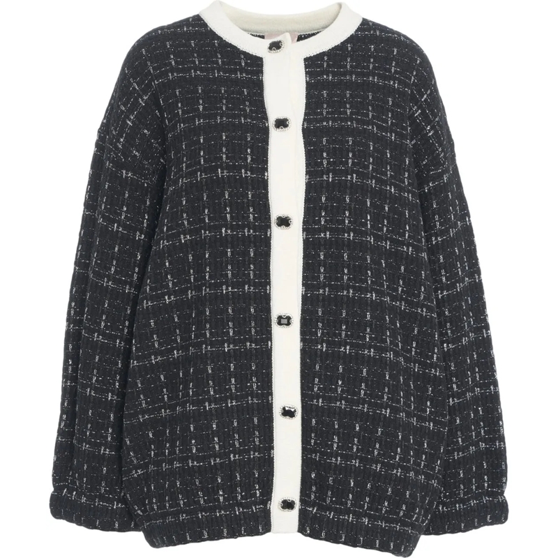LIU JO  Cardigan with contrast details schwarz