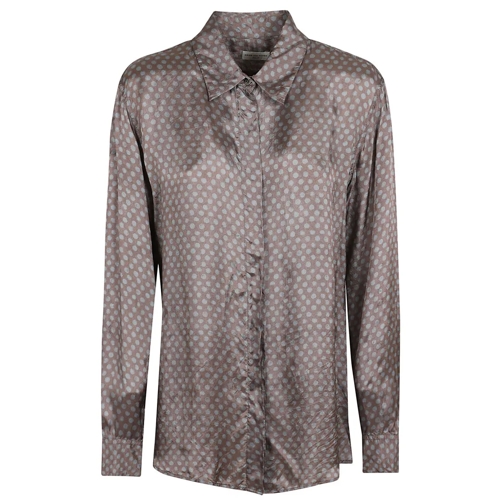 Dries Van Noten Hemden Polka Dot Viscose Shirt With Hidden Button Closure Multicolor