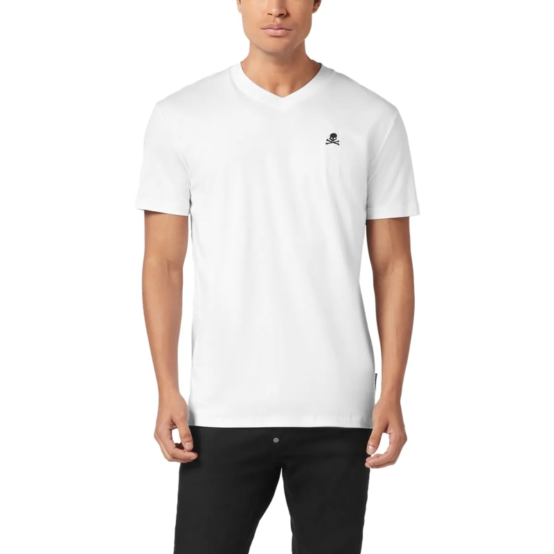 Philipp Plein T-Shirt T-Shirt V-Ausschnitt Ss Skull weiss(Image 3)