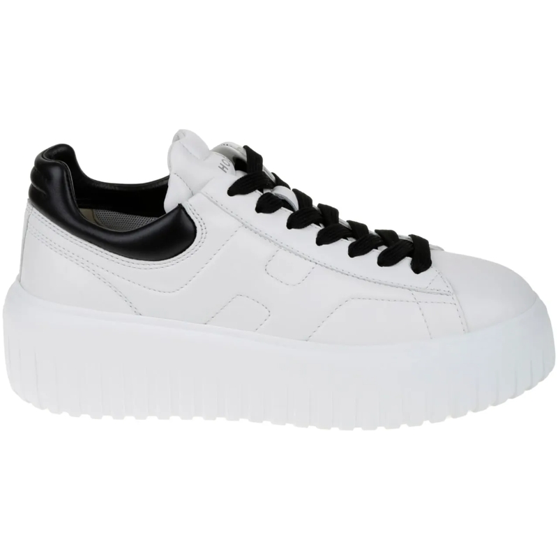 Hogan Sneaker basse Flat Shoes D Bianco Nero schwarz