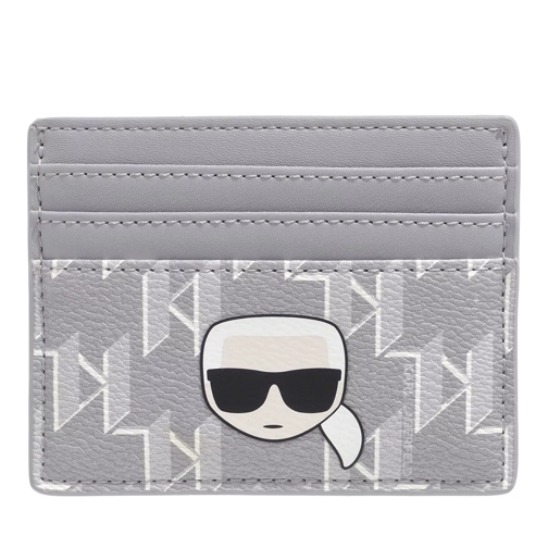 Karl Lagerfeld K/Ikonik Cc Monogram Card Holder Grey Multi Kaartenhouder