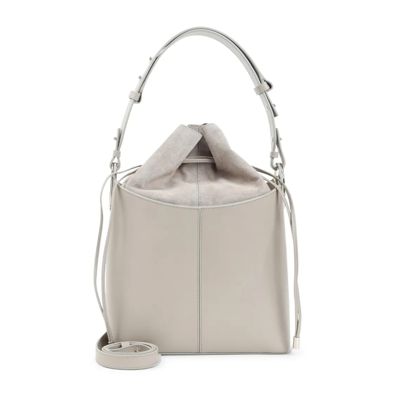 Giorgio Armani Schultertasche Structured Calf Leather Shoulder Bag With Suede Dr Neutrals