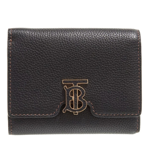 Burberry Compact Wallet Black Tri-Fold Portemonnaie