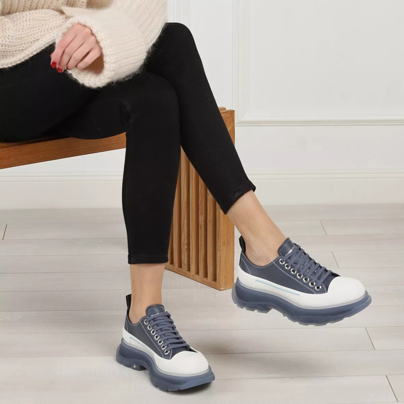 Alexander McQueen Sneaker basse Tread Slick Boot Antique Silver(Image 2)