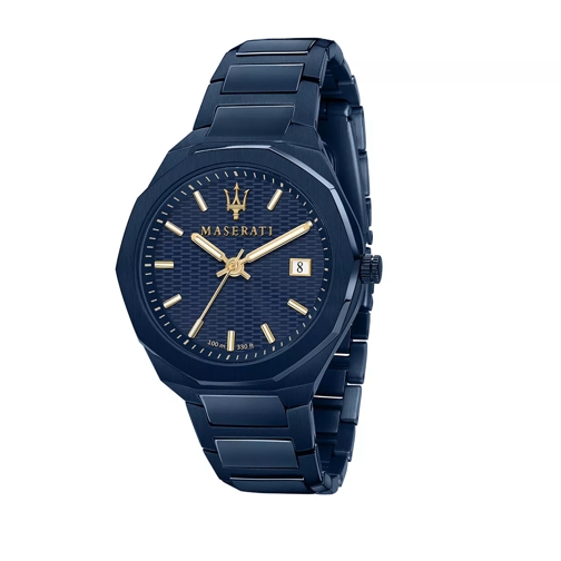 Maserati Blue Edition 3h Dial Blue Multifunctioneel Horloge