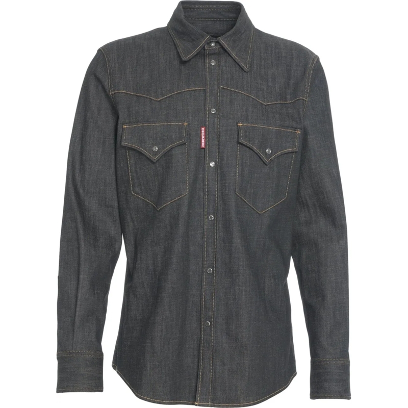 Dsquared2 T-Shirt Denim western shirt schwarz