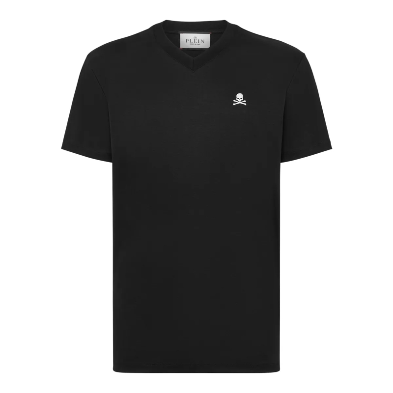 Philipp Plein T-Shirt T-Shirt V-Ausschnitt Ss Skull schwarz