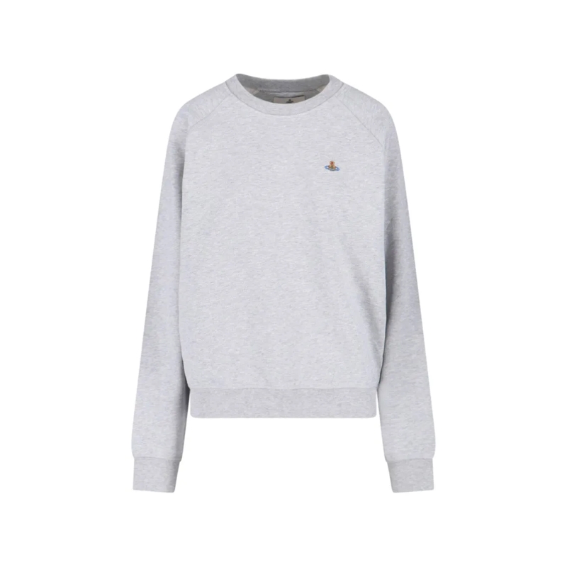 Vivienne Westwood  "Orb" Crewneck Sweatshirt, In Grey Cotton Grey