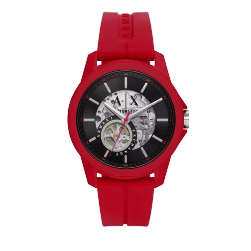 Armani Exchange Automatic Silicone Watch Red Automatic Watch