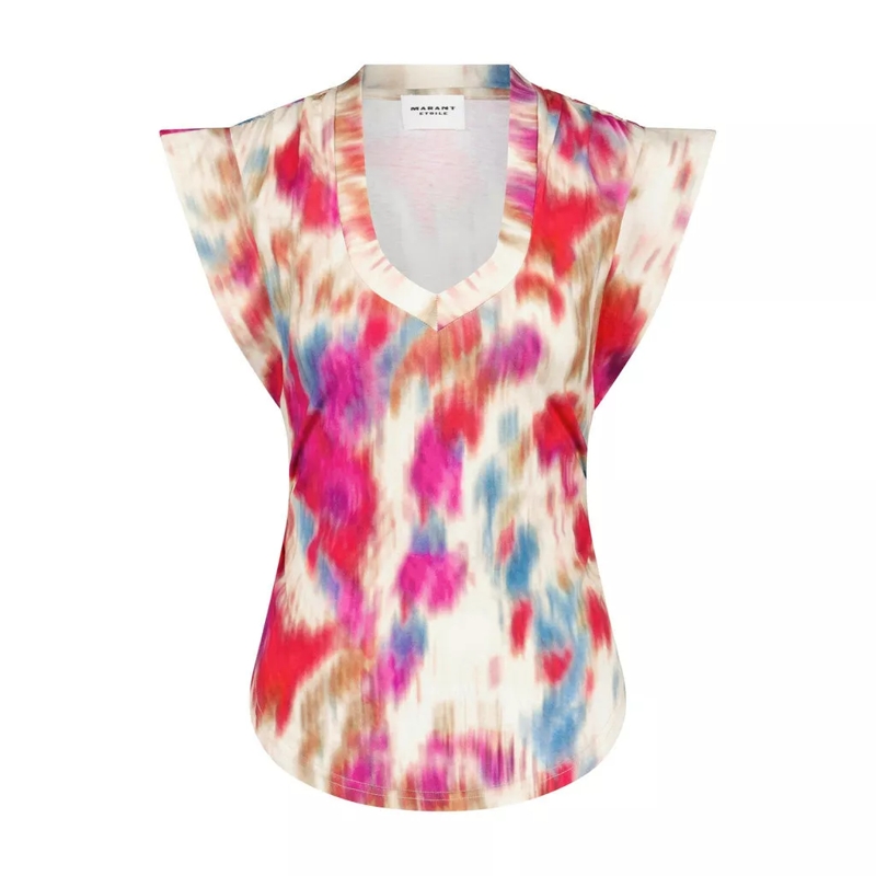 Isabel Marant  Top Zilen mit abtraktem Muster Multicolor