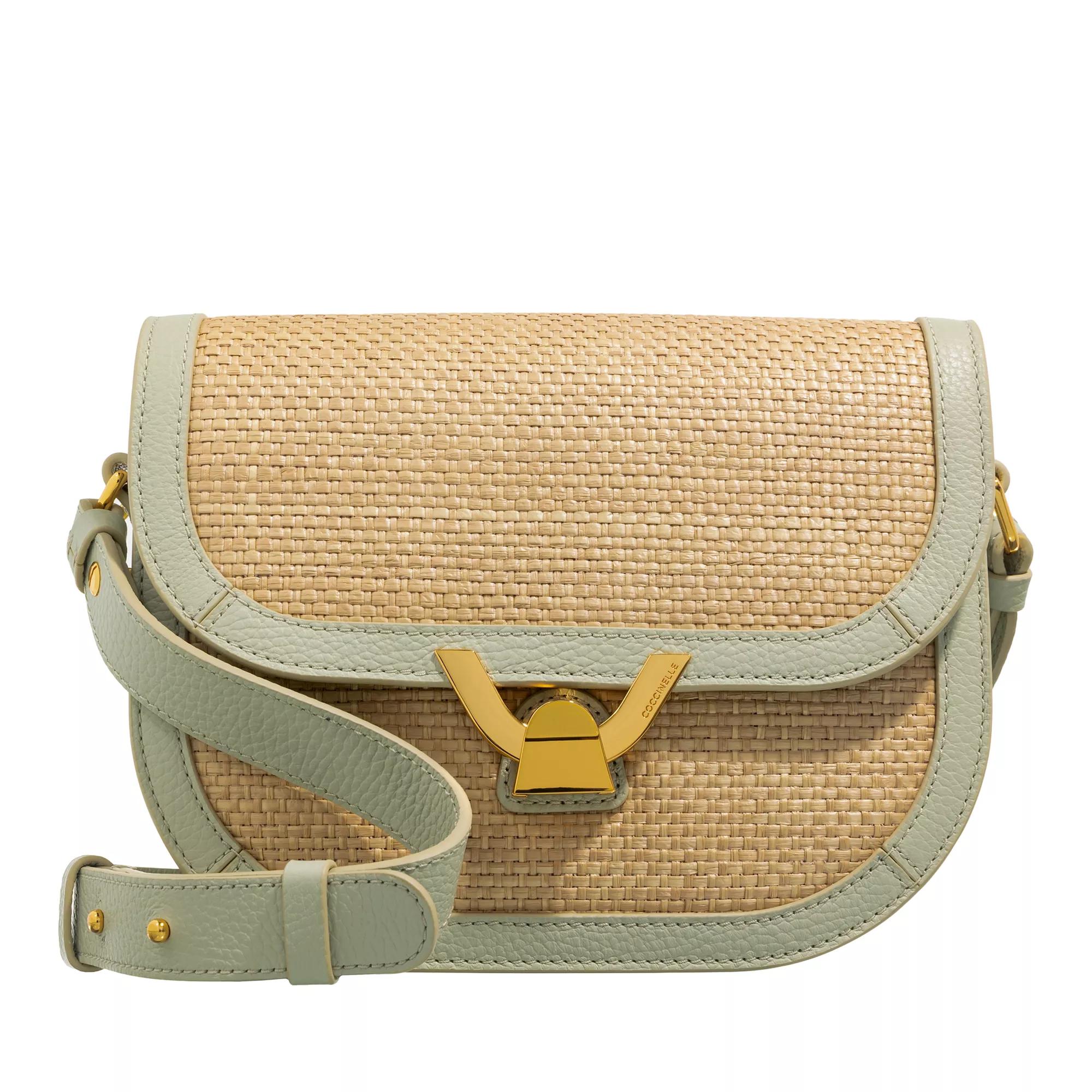 Coccinelle Crossbody Bags - Coccinelle Dew Straw Handbag - Gr. unisize - in Beige - für Damen