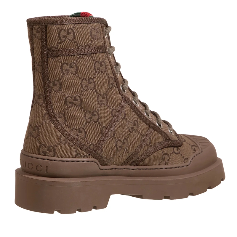 Gucci Winterboots Women's Boot With Web Brown(Image 4)