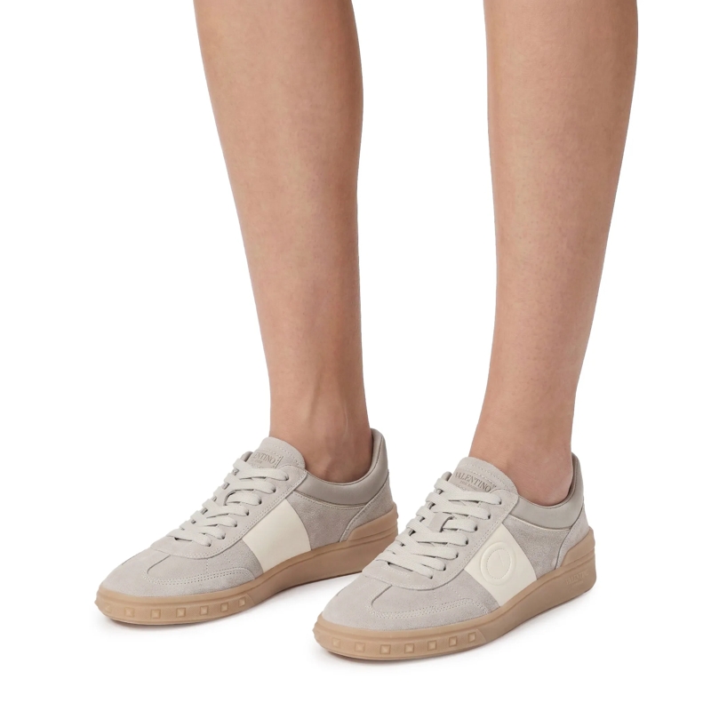 Valentino Garavani Schnürschuhe Sneaker aus Veloursleder beige(Image 2)