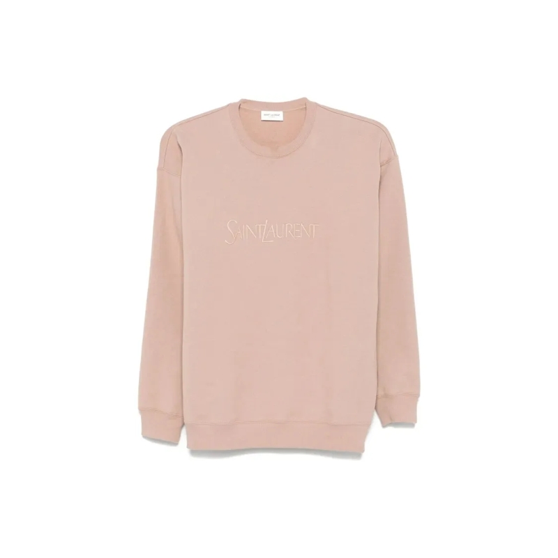 Saint Laurent  Cotton Logo Sweatshirt Pink