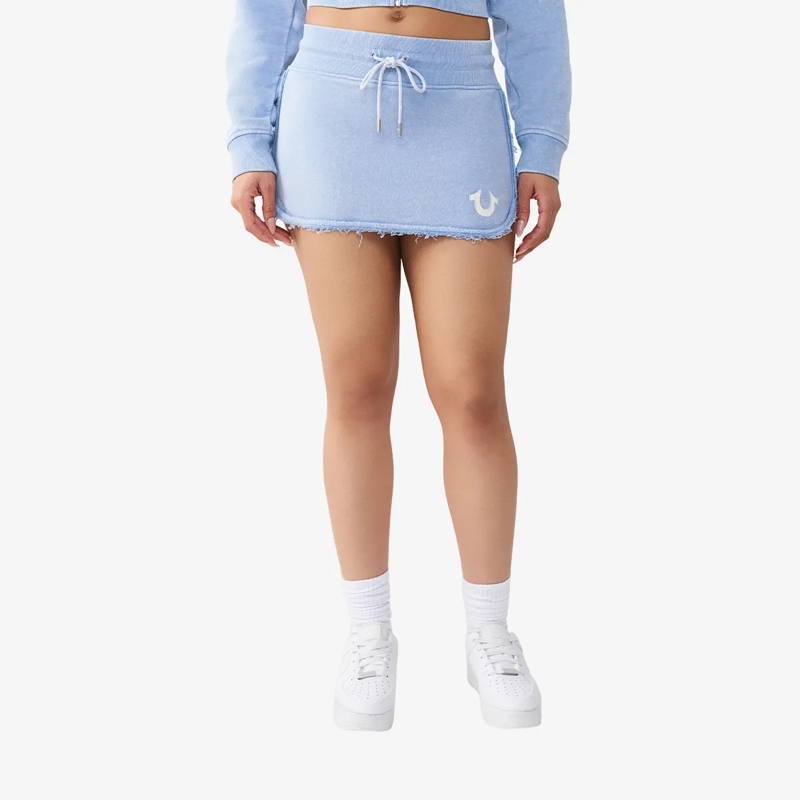 True Religion Minirock Mini-Rock VINTAGE WASH hellblau(Image 6)