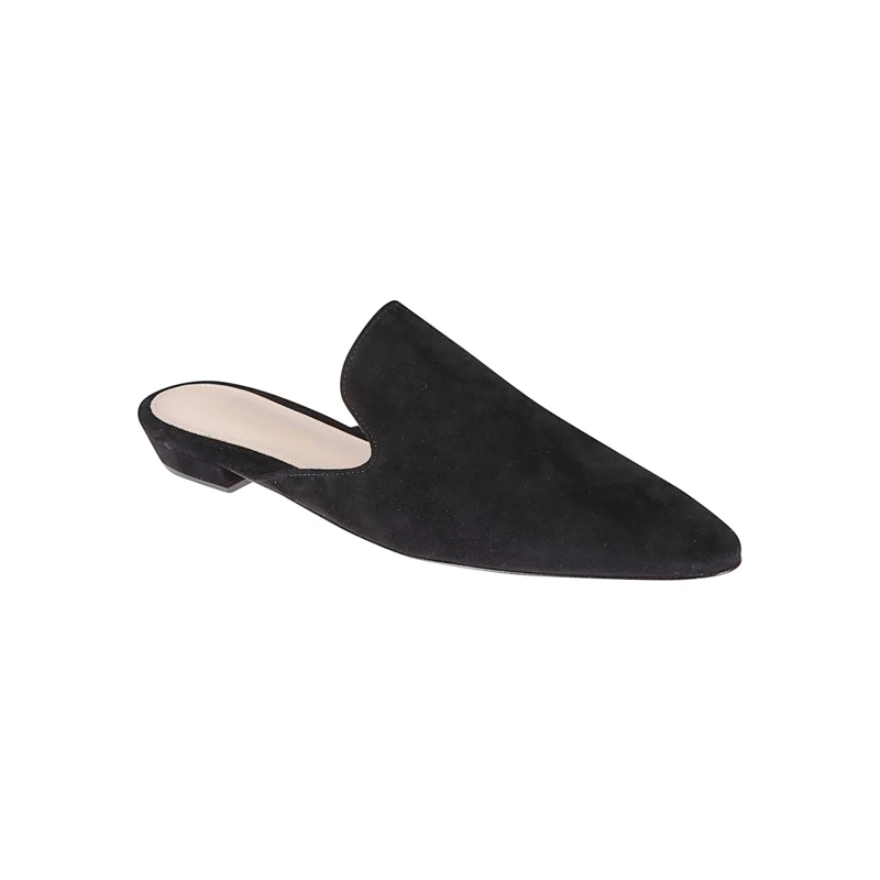 Gianvito Rossi Mules Pointed-Toe Slide With Minimalist Design And Low H Black