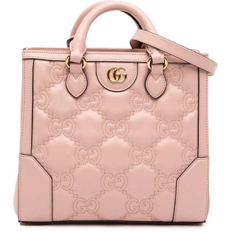 Gucci Schultertasche Mini GG Matelasse Leather Top Handle Bag rose