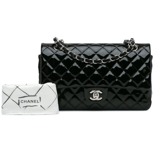 Chanel Sac à bandoulière 2013-2014 Medium Classic Patent Double Flap schwarz (Image 2)