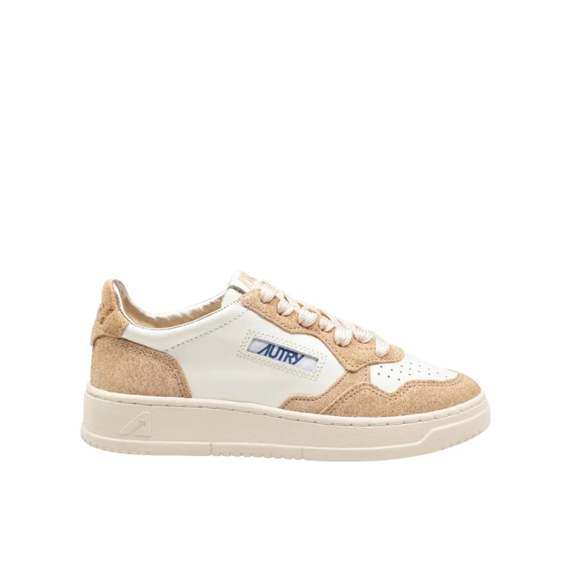Autry International Lage-top sneaker Medalist Sneakers In Leather Neutrals