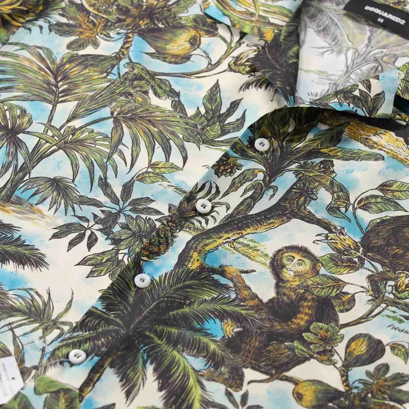 Dsquared2 Chemise Seidenhemd mit Print mehrfarbig(Image 3)