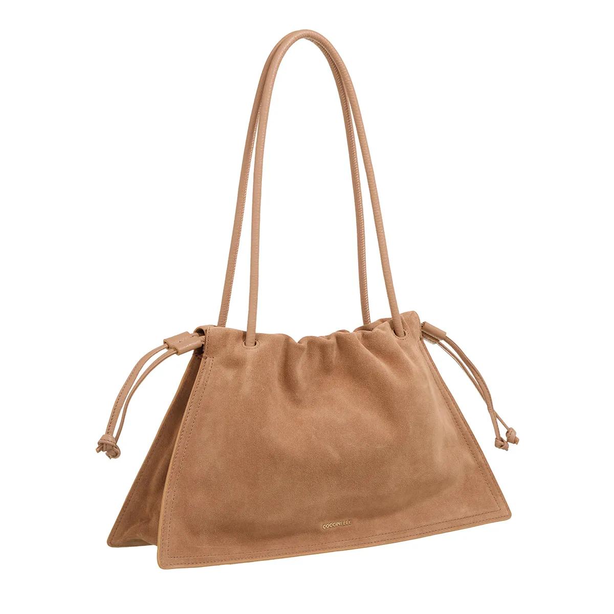 Coccinelle Hobo bags dulse Suede in bruin