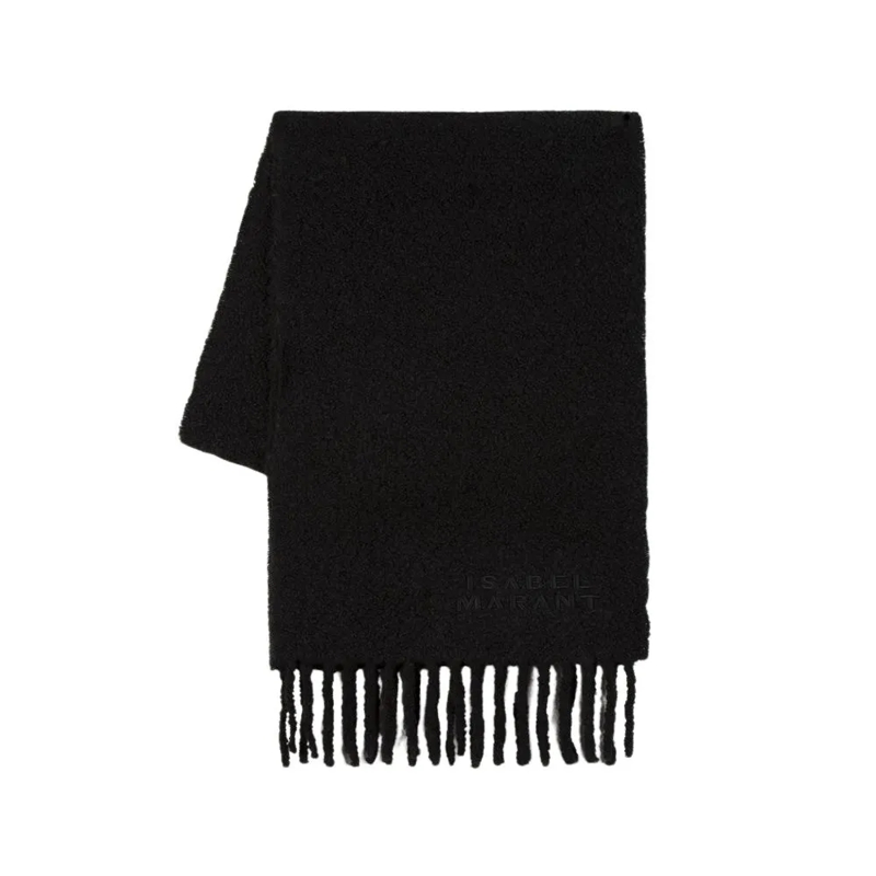 Isabel Marant Écharpe légère Fouzy Gd Scarf - Wool - Black Black