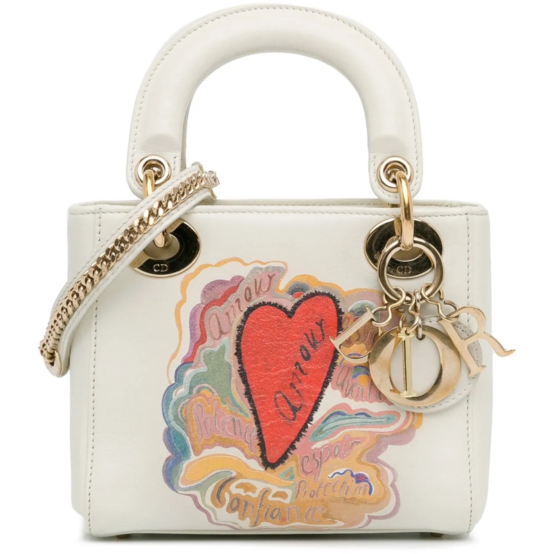 Christian Dior Schultertasche DiorAmour Niki De Saint Phalle Mini Calfskin Lady  weiß