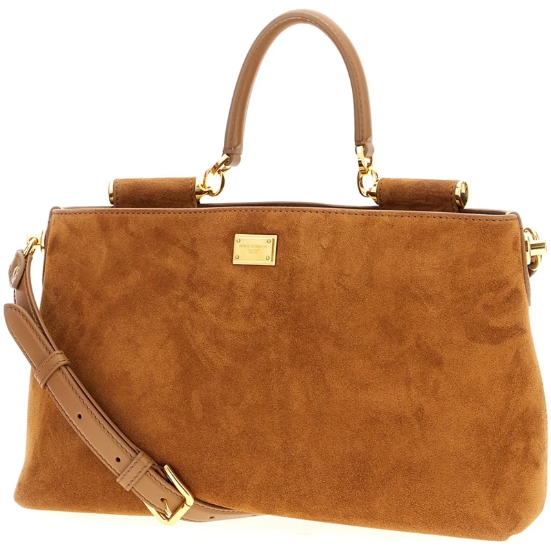 Dolce&Gabbana Tote Dolce&gabbana Brown suede leather Vittoria handbag braun(Image 2)