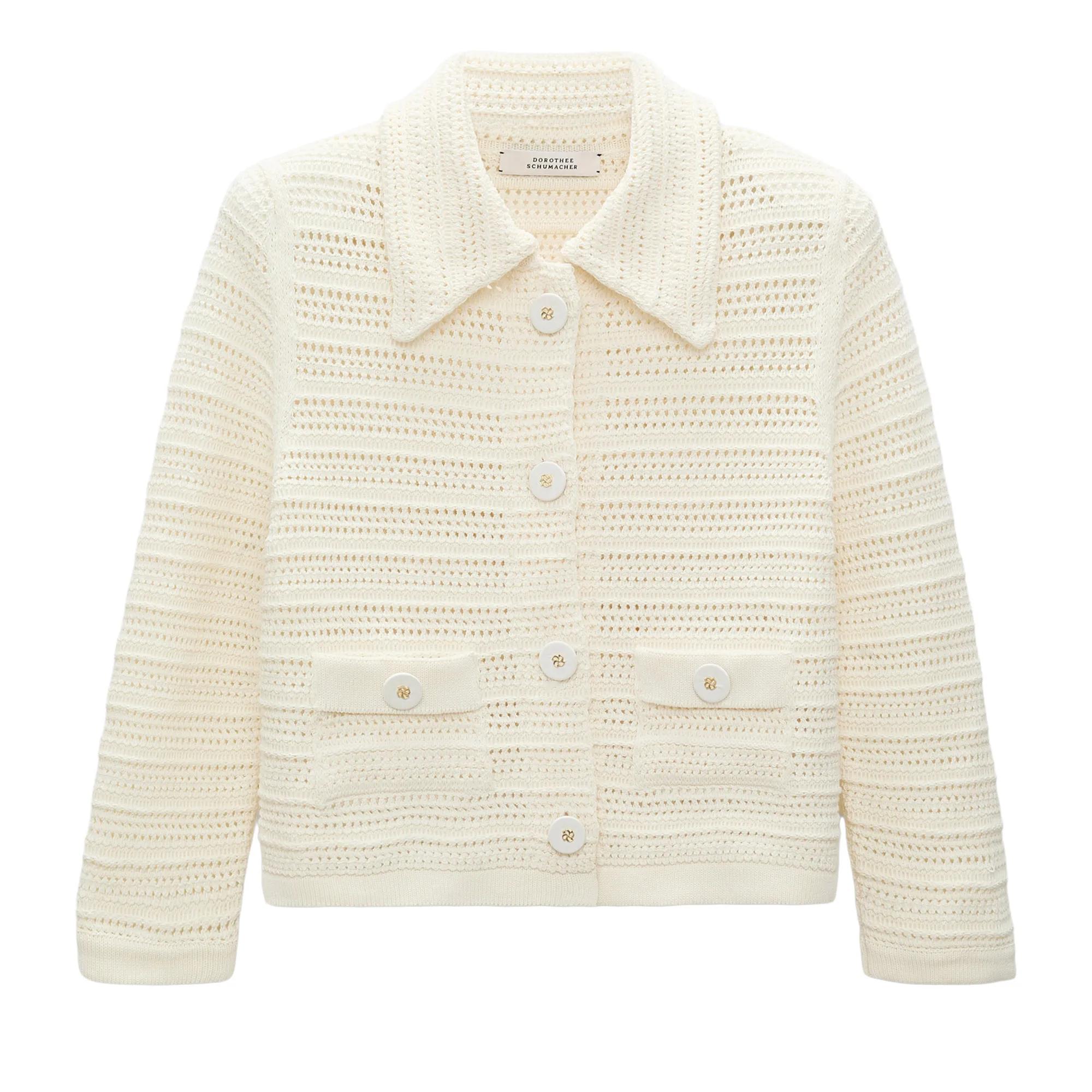 Thumbnail - Dorothee Schumacher - PRECISE POINTELLE jacket - Größe 36 - weiß