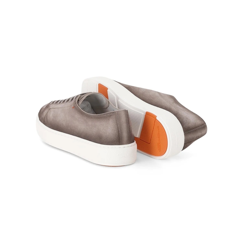 Santoni Schnürschuhe Sneaker aus Leder braun(Image 3)