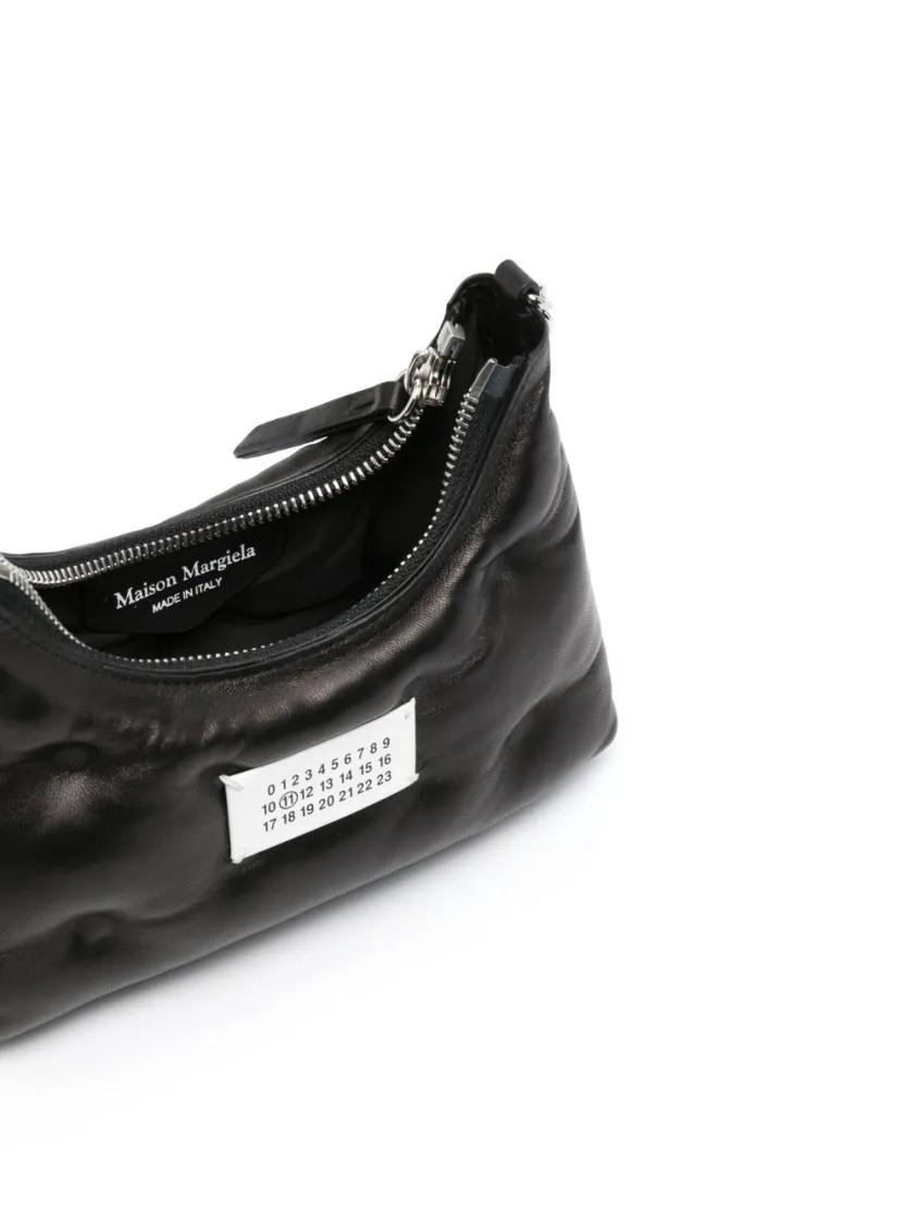 Maison Margiela Hobo bags Contemporary Black Bag With Puffy Silhouette And C in zwart