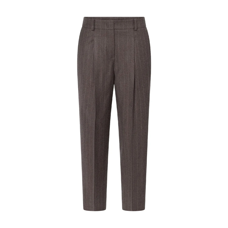 windsor.  Bundfaltenhose aus Wolle braun