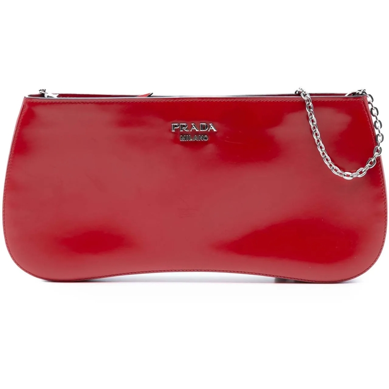 Prada Sac à bandoulière Spazzolato Sidonie Chain Crossbody rot