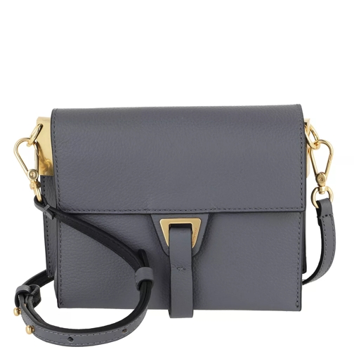 Coccinelle Handbag Double Grainy Leather Ash Grey/Noir Crossbody Bag