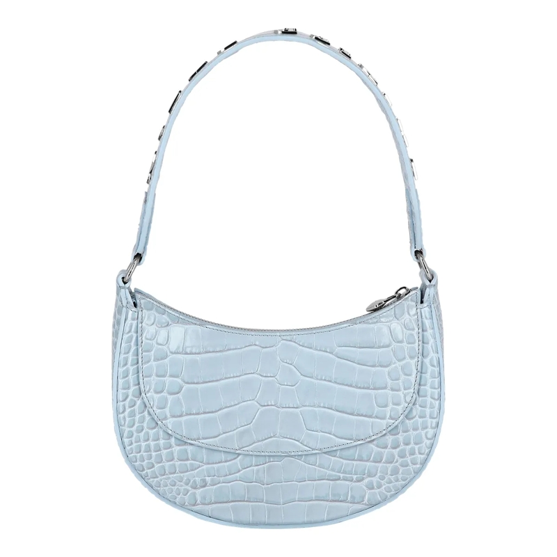 Philipp Plein Crossbody Bag Henkeltasche Crocco Print hell-blau(Image 2)