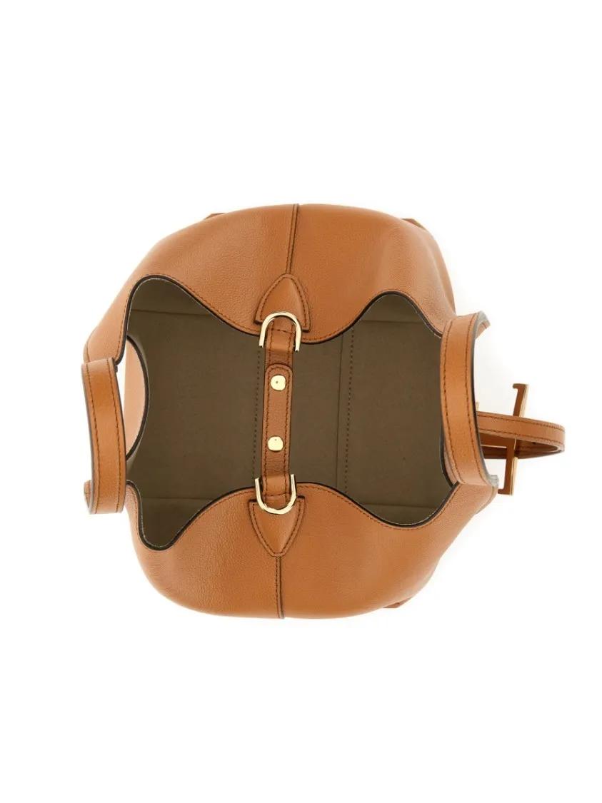 TOD'S Shoppers & Totes "T Timeless Mini" Shopping Bag in bruin