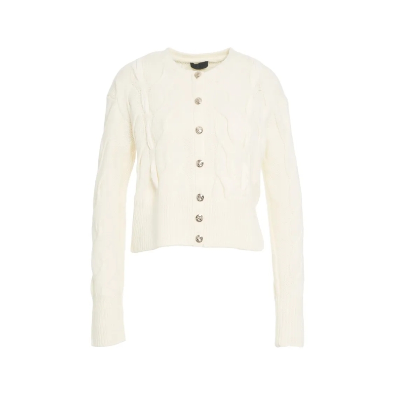 LIU JO Vest Cable-Knit Cardigan Neutrals